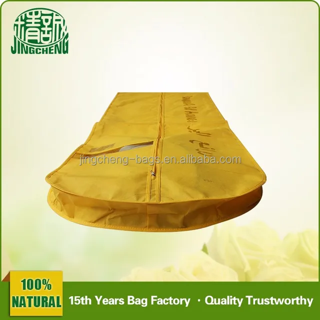 yellow garment cover