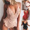 Lace Bodysuits Solid Body Top Romper 2018 Women Jumpsuits V Neck Sexy Overall Summer Playsuit