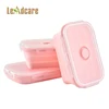 3/4pc/Set Food-grade Silicone Square Container Collapsible Lunch Box Bento Boxes