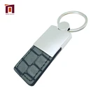 Personalised Mold Crocodile Pattern Leather Making Wedding Gift Keychain With Letter B
