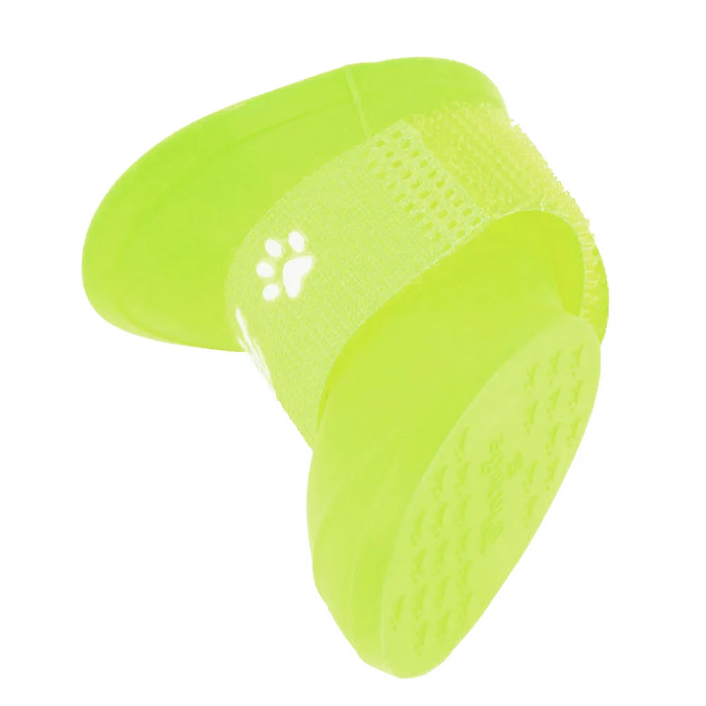 4PCS Waterproof Pet dog sandals spring and summer dog rain shoes small dogs teddy poodle boots Anti-Slip Paws Booties L