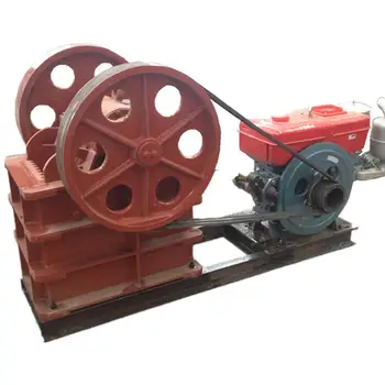 Portable small rock crushing machine, diesel stone jaw crusher