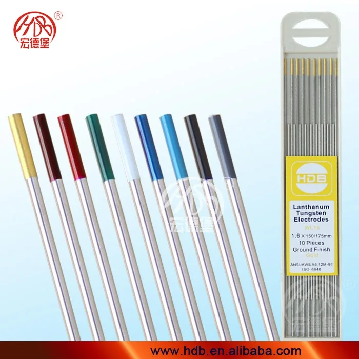 Tungsten,Lanthanated Tungsten Electrodes,Color Code Black Or Gold 7