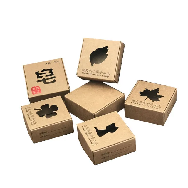 gift paper box handmade soap craft wedding party favor packaging