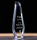 Fast delivery crystal 3d laser engraving block award cylinder shape crystal glass awards trophies
