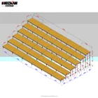Blow molded stadium seat bench bleacher seat school bench bleachers