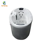 Classical design deep soaking round outdoor whirlpool spa acrylic bathtub