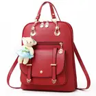 Women Colorful Waterproof PU Leather Backpack Bag for Girls School