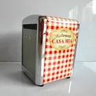 NO.2 Standard tin tissue box full color printing metal napkin dispenser