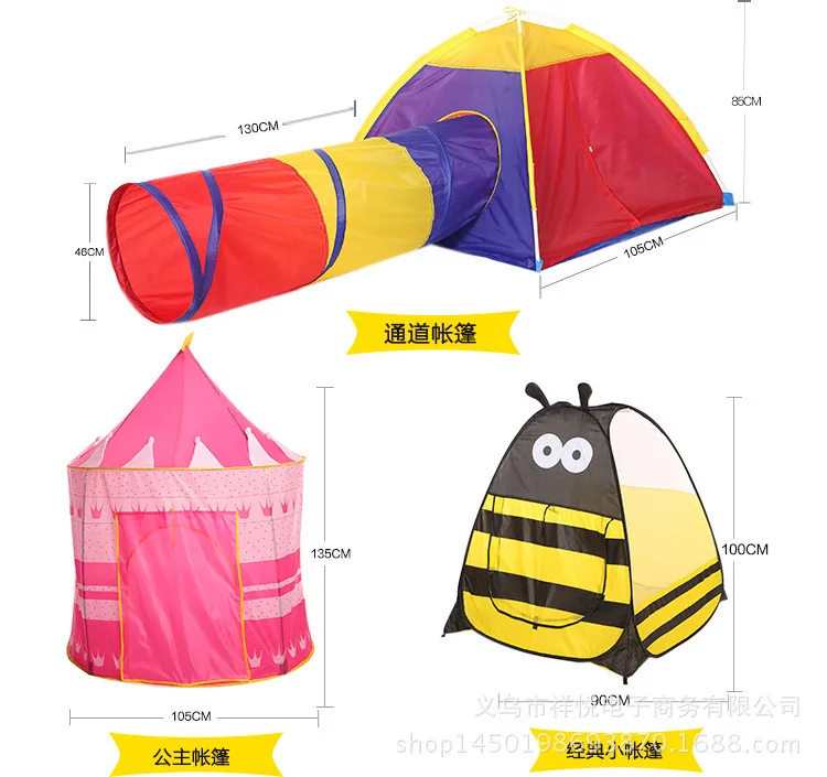 Children's indoor tent baby game room children's toys ocean ball pool Princess tent 1-3 year old folding house
