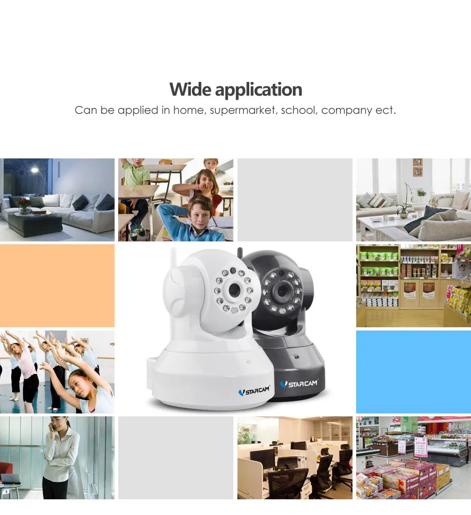 Wireless IR-Cut Night Vision Indoor zigbee ip camera - ANKUX.COM