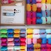 Needle felt kit merino wool felting giant yarn 100 colors
