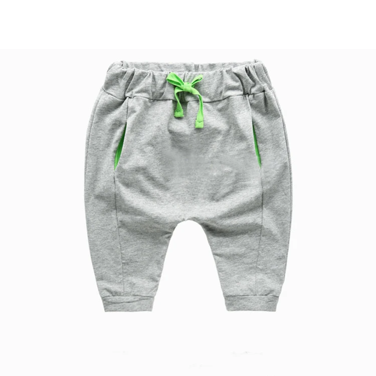 Top Quality Custom cotton Baby Boys Casual Jogger Pants baby harem pants with Drawstring Waistband