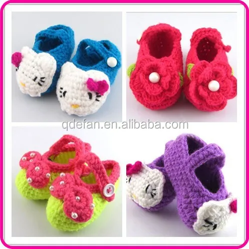 Animal Pattern Hello Kitty Crochet Baby Shoes Pattern ...