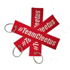 Customization Textile Superior Quality Cheap Original Patches Key Hang Tags Embroidery Keyrings Embroidered Keychain Patch