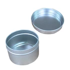 Custom Glossy Finish Silver Plain Seamless Round Candle Tin Can