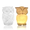 Led vinyl Cute Owl Colorful Changing Bedroom Night Light For Children