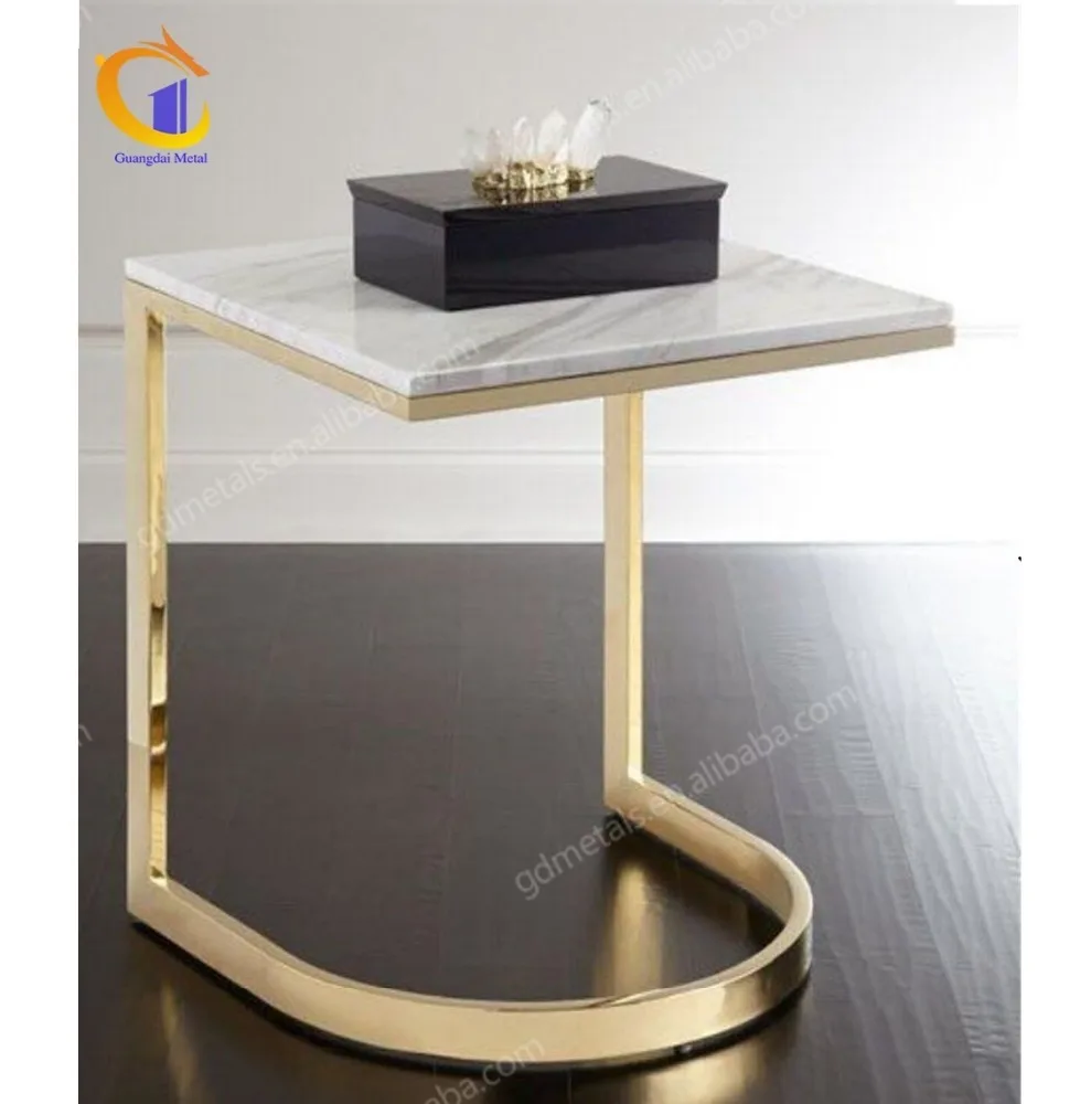 Rose Gold Stainless Steel Side Table Base Metal Decorative Custom