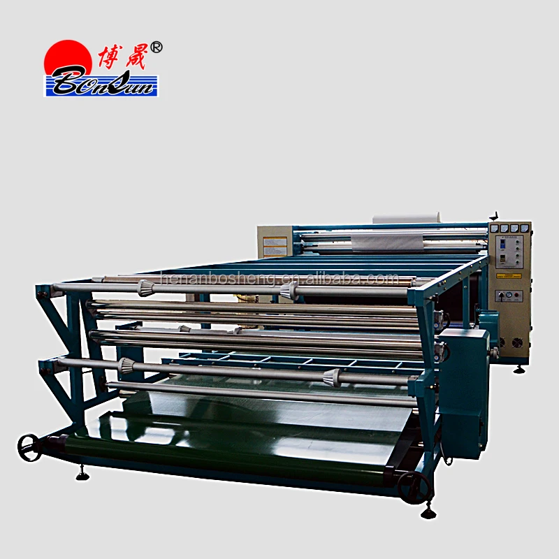 High speed fabric printing oil roller heat transfer machine for cloth printing