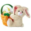 Cute high quality soft rabbit with carrot cute easter funny bunny plush easter basket