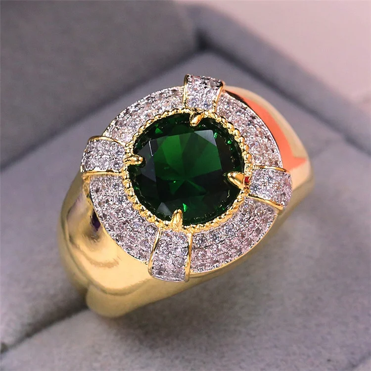 Luxury brand CZ Green Zircon men ring high quality Gold Color Wedding Jewelry Engagement ring size 7-12
Luxury brand CZ Green Zircon men ring high quality Gold Color Wedding Jewelry Engagement ring size 7-12