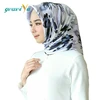 custom arab shawl square satin printing scarf hijab