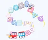 DIY Early Education Handmade Wooden Beads Building Blocks Toy Digital Train Threading Bead Puzzle