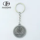 Horse embossed 3d custom round keychain made in chian