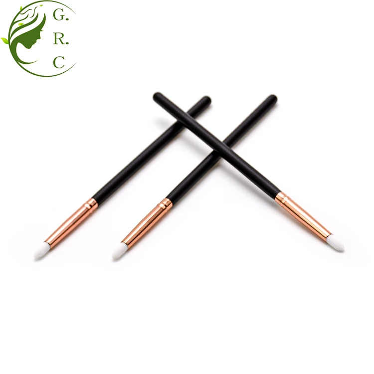 Tapered Black Gold Single Cosmetics Nylon Make Up Wooden Face Eye Private Label Facial Makeup Eyeshadow Concealer Blending Brush