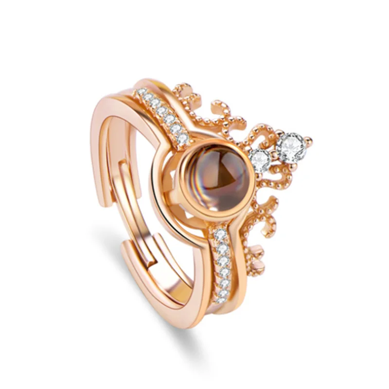 2021 New 100 Languages I Love You Memory Ring S925 Silver Ring, Silver and rose gold
2021 New 100 Languages I Love You Memory Ring S925 Silver Ring, Silver and rose gold