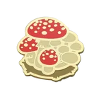 plant shaped cute fashion the group of mushrooms gold plated cheap custom epola pin badge chest badge