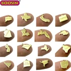 Personalized cheap custom made jewelry state charms gold necklace wholesale