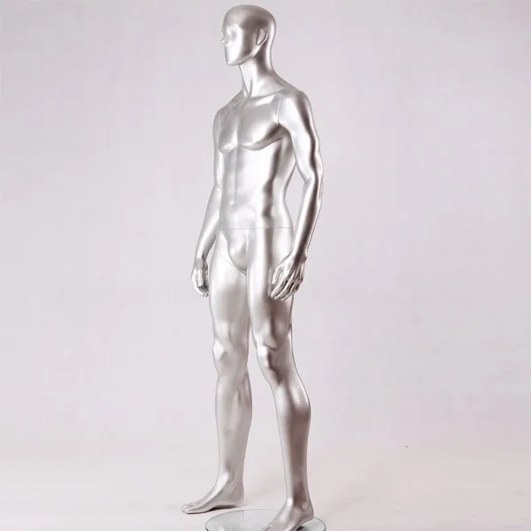 Wholesaler Types Of Seated Male Chrome Silver Mannequin Homme Mold Full