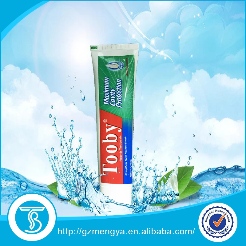 TOOBY brand names calcium fluoride organic toothpaste