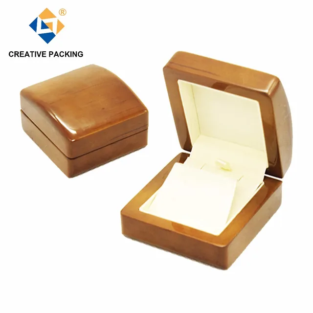 antique high end magnetic wooden jewelry gift box for earring &