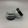 Airtight 3ml 5ml small containers eye shadow powder plastic jar with black lid