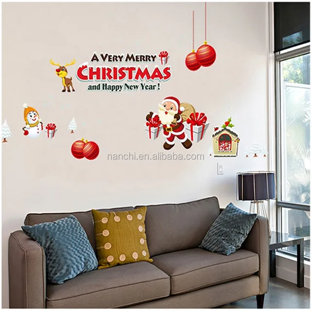 merry christmas and happy new year gift an abacus wall stic