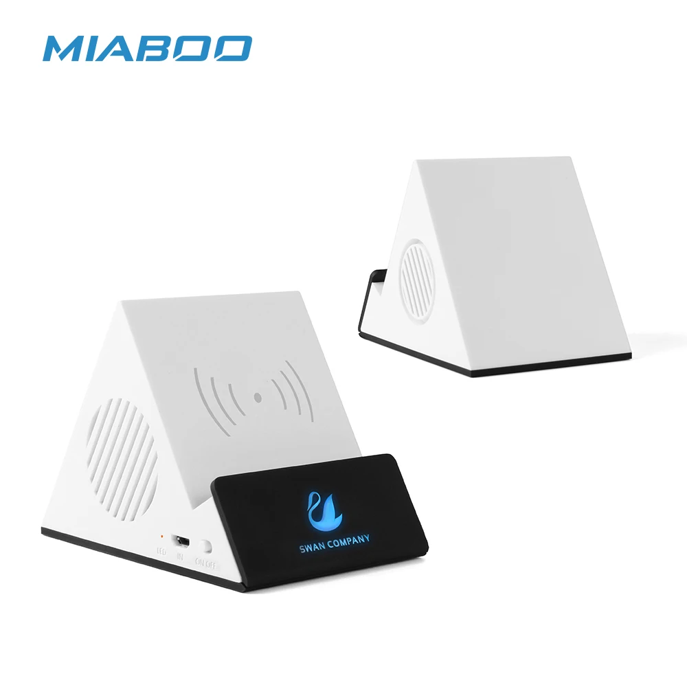 Top Selling Gadgets Wireless Charger Speaker Light Up logo Smart Speaker For Mobile Stand - ANKUX.COM