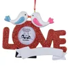 Polyresin Love Photo Frame Personalized Christmas Ornament