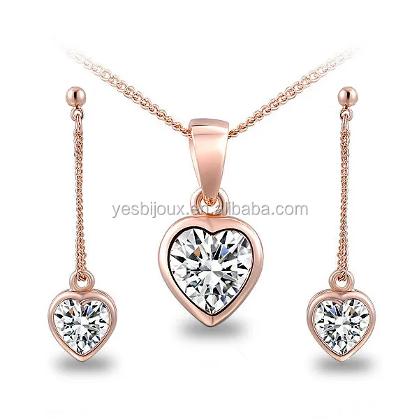 chandelier earring necklace set heart pendant jewelry set red gold filled 
chandelier earring necklace set heart pendant jewelry set red gold filled