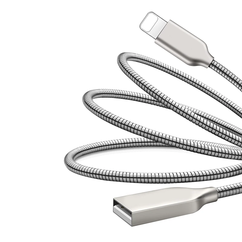 New Hot Mobile Phone Cable Full Metal Spring Type-C to 8pin Charging Cable for iPhone & Xiaomi, Customized
New Hot Mobile Phone Cable Full Metal Spring Type-C to 8pin Charging Cable for iPhone & Xiaomi, Customized