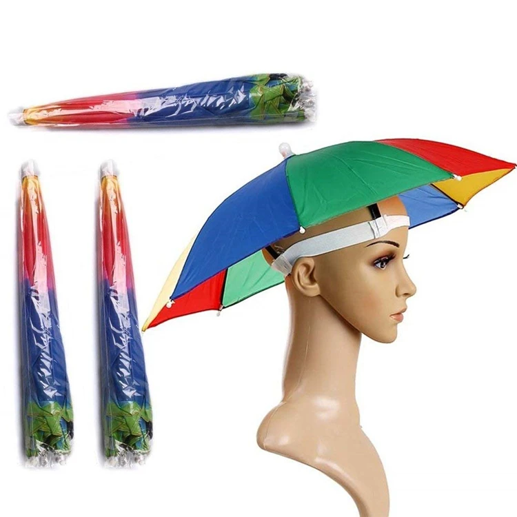 logo printed umbrella hat