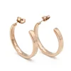 New Custom Jewelry Wholesale Fashion 18K Rose Gold Stainless Steel Hoop Earrings For Women