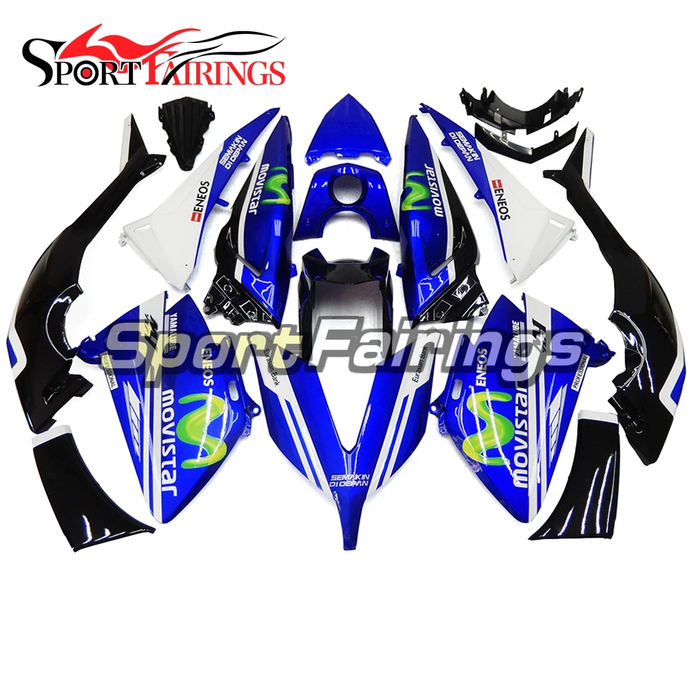 Injection Fairings For Yamaha TMAX T-MAX 530 2015 2016 ABS Plastic Complete Motorcycle Fairing Kit Body Fittings Movistar Blue