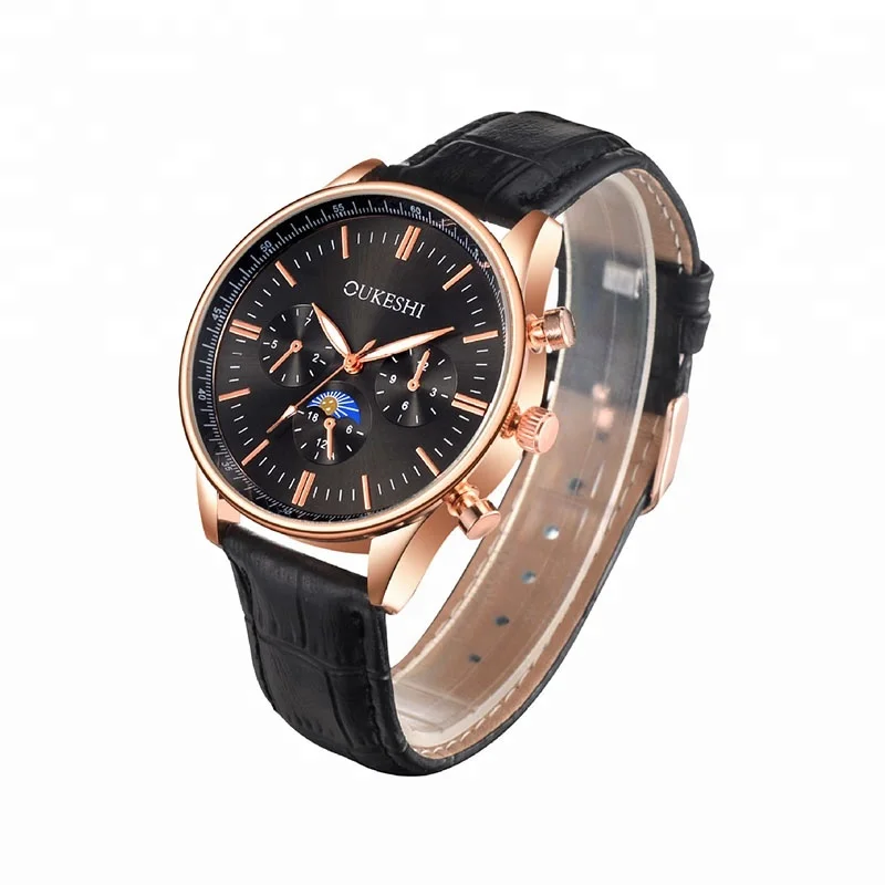 2017 New Arrival OUKESHI Brand Relogio Masculino Men Genuine Leather Wristwatches Three Eyes Business Golden Case Quartz Watch, 8 colors
2017 New Arrival OUKESHI Brand Relogio Masculino Men Genuine Leather Wristwatches Three Eyes Business Golden Case Quartz Watch, 8 colors