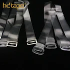 Ladies Invisible Clear Transparent Adjustable White Clasp HooK Bra Straps