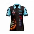 2018 Latest dart shirts with button OEM service customized your own dart shirts printing logo team name and palyer name