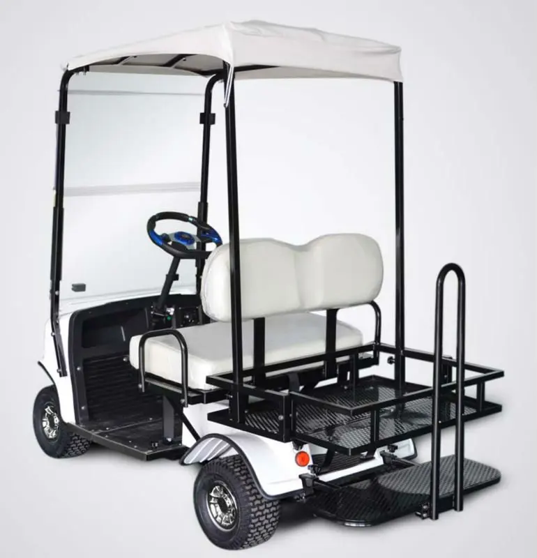 4 seater with golf bag holder or 2 rear back seat or rear utility cargo