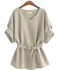 /product-detail/summer-women-blouses-linen-tunic-shirt-v-neck-big-bow-batwing-tie-loose-ladies-blouse-female-top-for-tops-5xl-30-off-60703656650.html