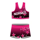 Hot Sale Cheer Bra And Shorts Crop Top Cheerleader Uniform
